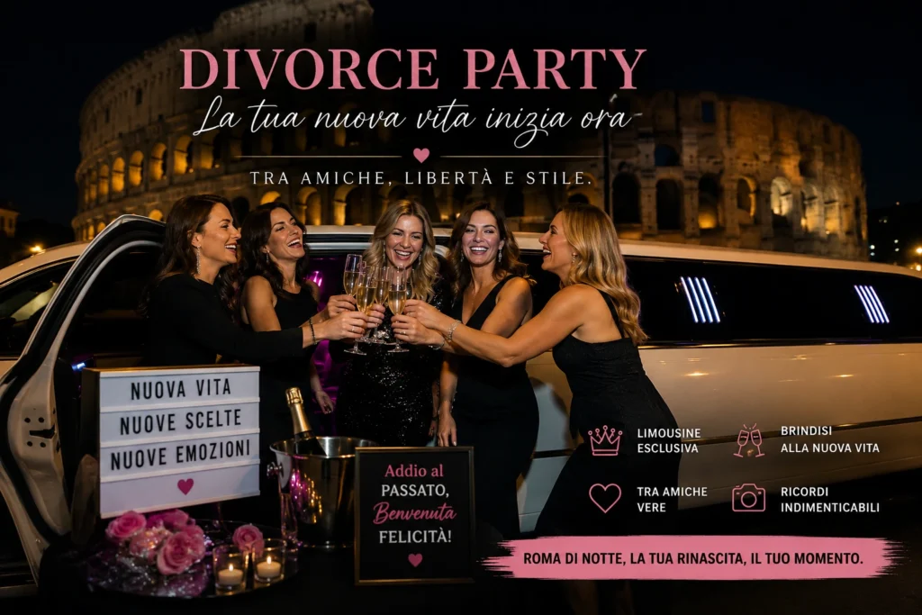 Divorce Party in Limousine a Roma: nuova vita, libertà e serata tra amiche